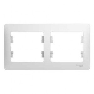 Фото Schneider Electric Glossa GSL000102 Рамка 2-постовая (горизонтальная, белая)