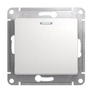 Фото Schneider Electric Glossa GSL000113 Выключатель одноклавишный с подсветкой (10 А, под рамку, скрытая установка, белый)