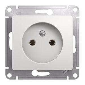 Фото Schneider Electric Glossa GSL000141 Розетка без заземляющего контакта (16 А, под рамку, скрытая установка, белая)