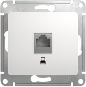 Фото Schneider Electric Glossa GSL000181K Розетка компьютерная (RJ45, под рамку, скрытая установка, белая)