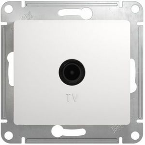Фото Schneider Electric Glossa GSL000191 Розетка телевизионная (TV, под рамку, скрытая установка, белая)