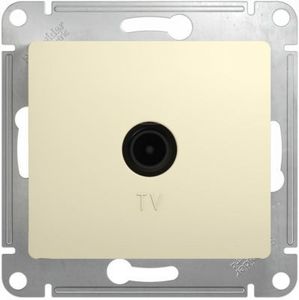 Фото Schneider Electric Glossa GSL000291 Розетка телевизионная (TV, под рамку, скрытая установка, бежевая)