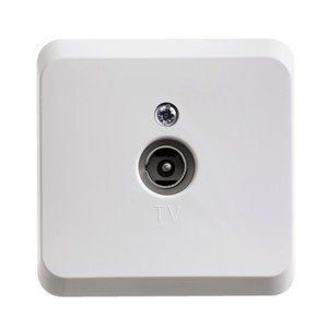 Фото Schneider Electric Этюд TVA-002B Розетка телевизионная (TV, в сборе, открытая установка, белая)