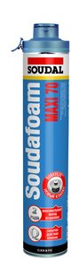 Фото Soudal Soudafoam Maxi 70 Click&Fix 117565 Монтажная пена профессиональная (летняя, пистолетная, 870 мл)