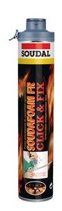 Фото Soudal Soudafoam FR Click&Fix 119260 Монтажная пена огнестойкая (летняя, пистолетная, 750 мл)