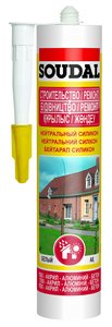 Фото Soudal Нейтральный силикон 105884 Герметик силиконовый нейтральный (белый, 300 мл)