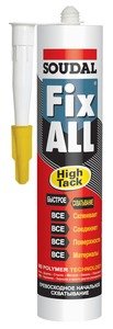 Фото Soudal Fix All Hight Tack 119129 Клей-герметик гибридный (быстрое схватывание, белый, 290 мл)