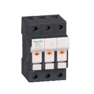 Фото Schneider Electric TeSys DF83V Модульный разъединитель-предохранитель 3P 25А (вставка 8.5х31.5, указатель срабатывания)