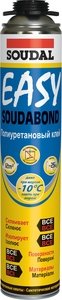 Фото Soudal Soudabond EASY GUN Winter 127285 Полиуретановый клей в аэрозоле (зимний, под пистолет, 750 мл)