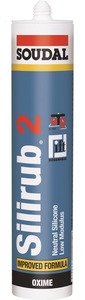 Фото Soudal Silirub 2 102422 Герметик силиконовый нейтральный (серый, 310 мл)