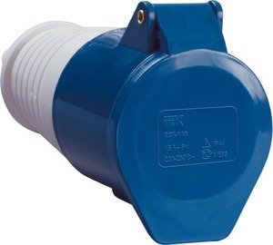 Фото IEK PSR21-016-3 Розетка ССИ-213 переносная 2Р+РЕ (16А, 220В, IP44)