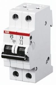 Фото ABB S202 2CDS252001R0065 Автоматический выключатель двухполюсный 6А (6 кА, B)