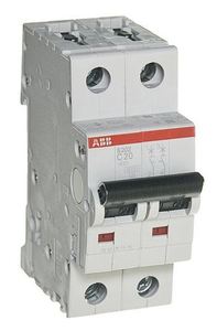 Фото ABB S202 2CDS252001R0204 Автоматический выключатель двухполюсный 20А (6 кА, C)