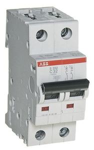 Фото ABB S202 2CDS252001R0324 Автоматический выключатель двухполюсный 32А (6 кА, C)