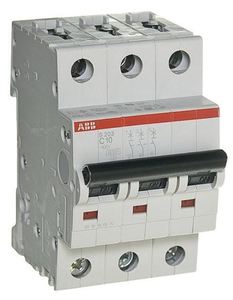 Фото ABB S203 2CDS253001R0104 Автоматический выключатель трехполюсный 10А (6 кА, C)