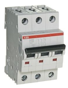 Фото ABB S203 2CDS253001R0204 Автоматический выключатель трехполюсный 20А (6 кА, C)