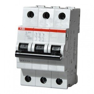 Фото ABB S203 2CDS253001R0044 Автоматический выключатель трехполюсный 4А (6 кА, C)