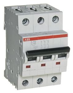 Фото ABB S203 2CDS253001R0404 Автоматический выключатель трехполюсный 40А (6 кА, C)