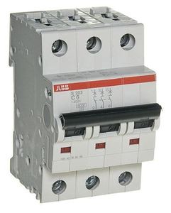 Фото ABB S203 2CDS253001R0064 Автоматический выключатель трехполюсный 6А (6 кА, C)