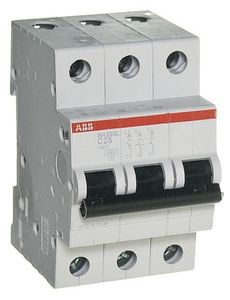 Фото ABB SH203L 2CDS243001R0254 Автоматический выключатель трехполюсный 25А (4.5 кА, C)