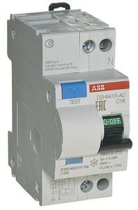 Фото ABB DSH941RAC-C16/0,03 2CSR145001R1164 Автоматический выключатель дифференциального тока однополюсный + нейтраль C16A 30мА (тип АС, 4.5кА)