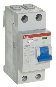 Фото ABB F202 AC-16/0,01 2CSF202001R0160 Выключатель дифференциального тока двухполюсный 16A 10мА (тип АС)