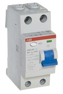 Фото ABB F202 AC-63/0,3 2CSF202001R3630 Выключатель дифференциального тока двухполюсный 63A 300мА (тип АС)
