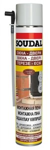Фото Soudal Окна-Двери 107552 Монтажная пена (летняя, 500 мл)