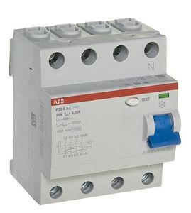 Фото ABB F204 AC-25/0,03 2CSF204001R1250 Выключатель дифференциального тока четырехполюсный 25A 30мА (тип АС)