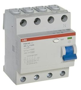 Фото ABB F204 AC-40/0,03 2CSF204001R1400 Выключатель дифференциального тока четырехполюсный 40A 30мА (тип АС)