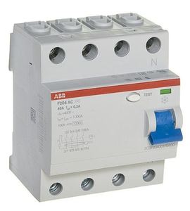 Фото ABB F204 AC-40/0,3 2CSF204001R3400 Выключатель дифференциального тока четырехполюсный 40A 300мА (тип АС)