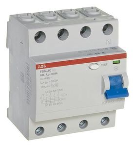 Фото ABB F204 AC-63/0,03 2CSF204001R1630 Выключатель дифференциального тока четырехполюсный 63A 30мА (тип АС)