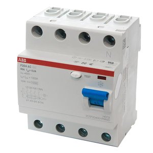 Фото ABB F204 AC-63/0,3 2CSF204001R3630 Выключатель дифференциального тока четырехполюсный 63A 300мА (тип АС)