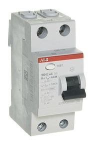 Фото ABB FH202 AC-25/0,03 2CSF202004R1250 Выключатель дифференциального тока двухполюсный 25A 30мА (тип АС)