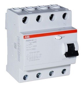 Фото ABB FH204 AC-40/0,03 2CSF204004R1400 Выключатель дифференциального тока четырехполюсный 40A 30мА (тип АС)