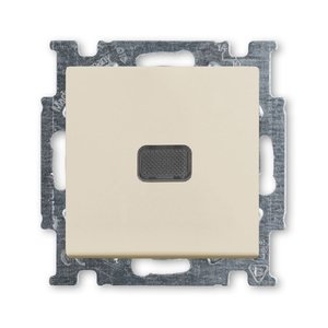 Фото ABB Basic55 2CKA001012A2156 Выключатель одноклавишный (10 А, подсветка, под рамку, скрытая установка, слоновая кость)
