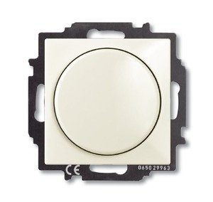 Фото ABB Basic55 2CKA006515A0843 Светорегулятор поворотный (400 Вт, подсветка, под рамку, скрытая установка, слоновая кость)