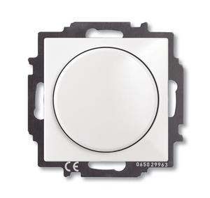 Фото ABB Basic55 2CKA006515A0842 Светорегулятор поворотный (400 Вт, подсветка, под рамку, скрытая установка, альпийский белый)