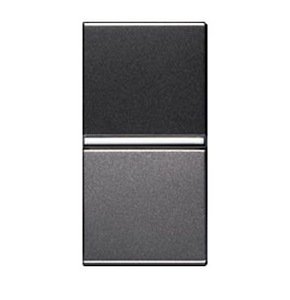Фото ABB Zenit 2CLA210100N1801 Выключатель одноклавишный 1 модуль (16 А, с возм. подсветки, под рамку, скрытая установка, антрацит)