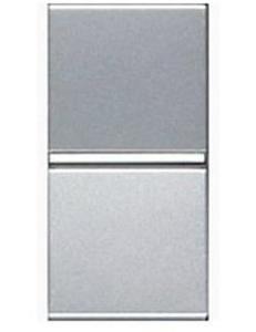 Фото ABB Zenit 2CLA210200N1301 Переключатель одноклавишный 1 модуль (16 А, с возм. подсветки, под рамку, скрытая установка, серебристый)
