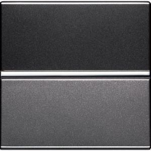 Фото ABB Zenit 2CLA220100N1801 Выключатель одноклавишный 2 модуля (16 А, с возм. подсветки, под рамку, скрытая установка, антрацит)