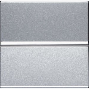 Фото ABB Zenit 2CLA220100N1301 Выключатель одноклавишный 2 модуля (16 А, с возм. подсветки, под рамку, скрытая установка, серебристый)