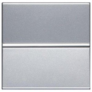 Фото ABB Zenit 2CLA220200N1301 Переключатель одноклавишный 2 модуля (16 А, с возм. подсветки, под рамку, скрытая установка, серебристый)