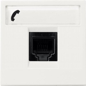 Фото ABB Zenit 2CLA221760N1101 Розетка телефонная (RJ12, под рамку, скрытая установка, белый)
