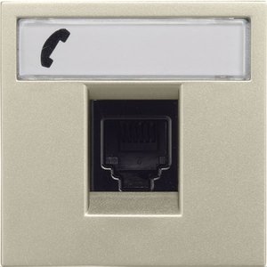 Фото ABB Zenit 2CLA221760N1901 Розетка телефонная (RJ12, под рамку, скрытая установка, шампань)