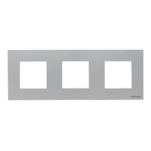 Фото ABB Zenit 2CLA227300N1301 Рамка 3-постовая (2+2+2 модуля, серебристый)