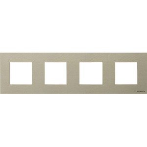 Фото ABB Zenit 2CLA227400N1901 Рамка 4-постовая (2+2+2+2 модуля, шампань)