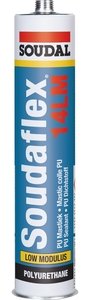 Фото Soudal Soudaflex 14 LM 102630 Низкомодульный полиуретановый герметик (белый, 310 мл)