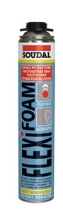 Фото Soudal Flexifoam 118685 Монтажная пена (суперэластичная, всесезонная, пистолетная, синяя, 750 мл)
