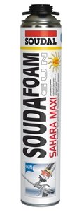 Фото Soudal Soudafoam Maxi Sahara 122479 Монтажная пена (летняя до +40°C, пистолетная, 870 мл)